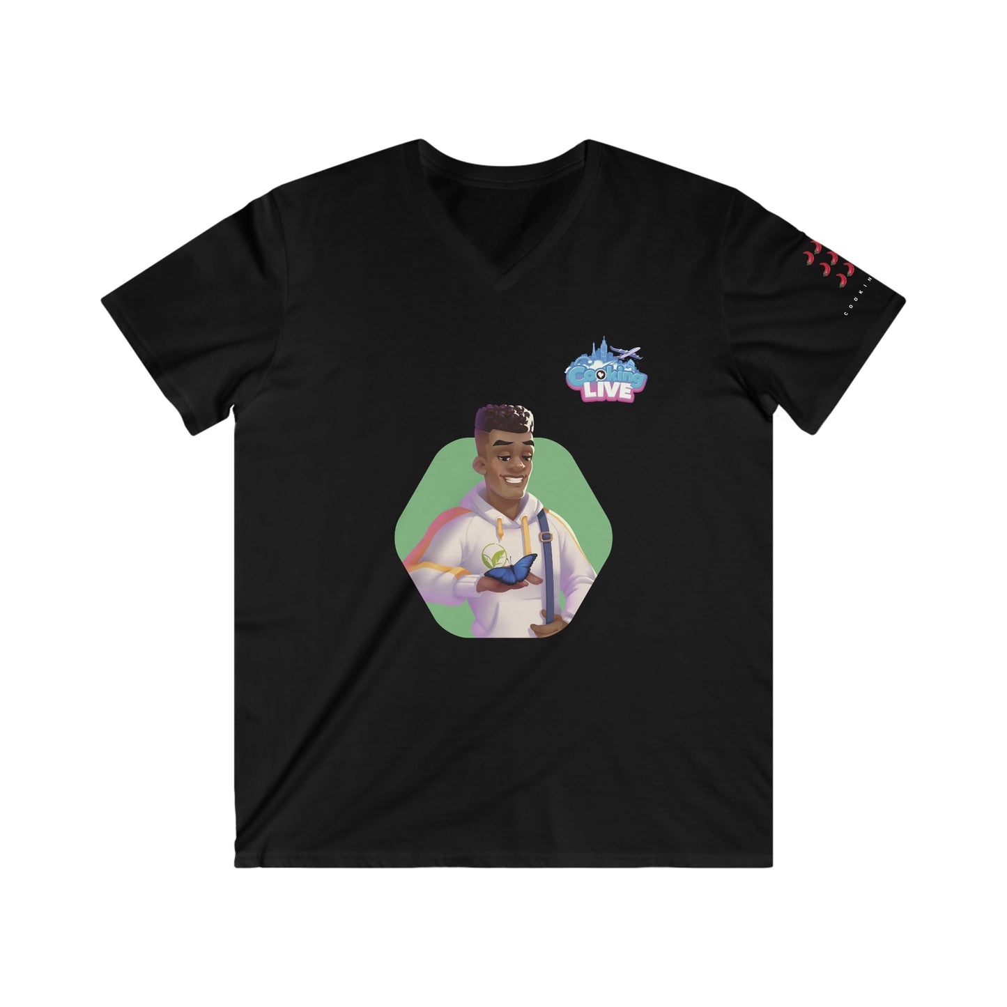 Men's Fitted V-Neck Short Sleeve Tee