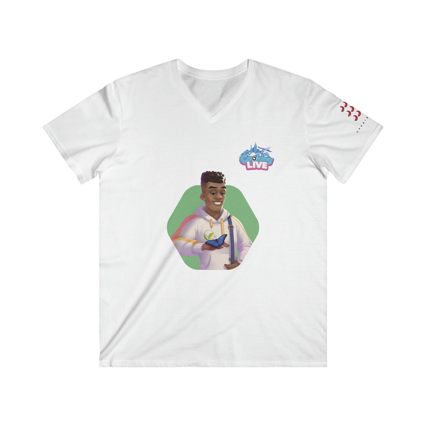 Men's Fitted V-Neck Short Sleeve Tee