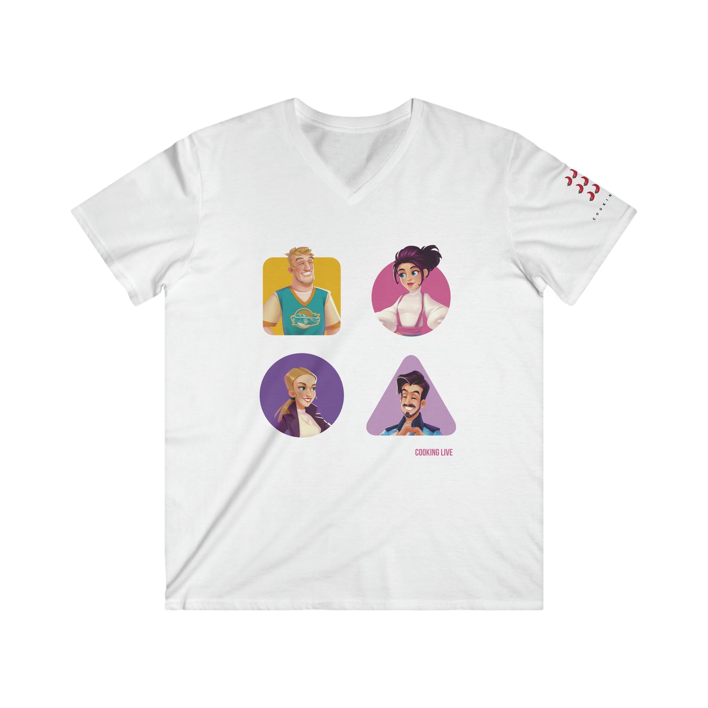 Men's Fitted V-Neck Short Sleeve Tee